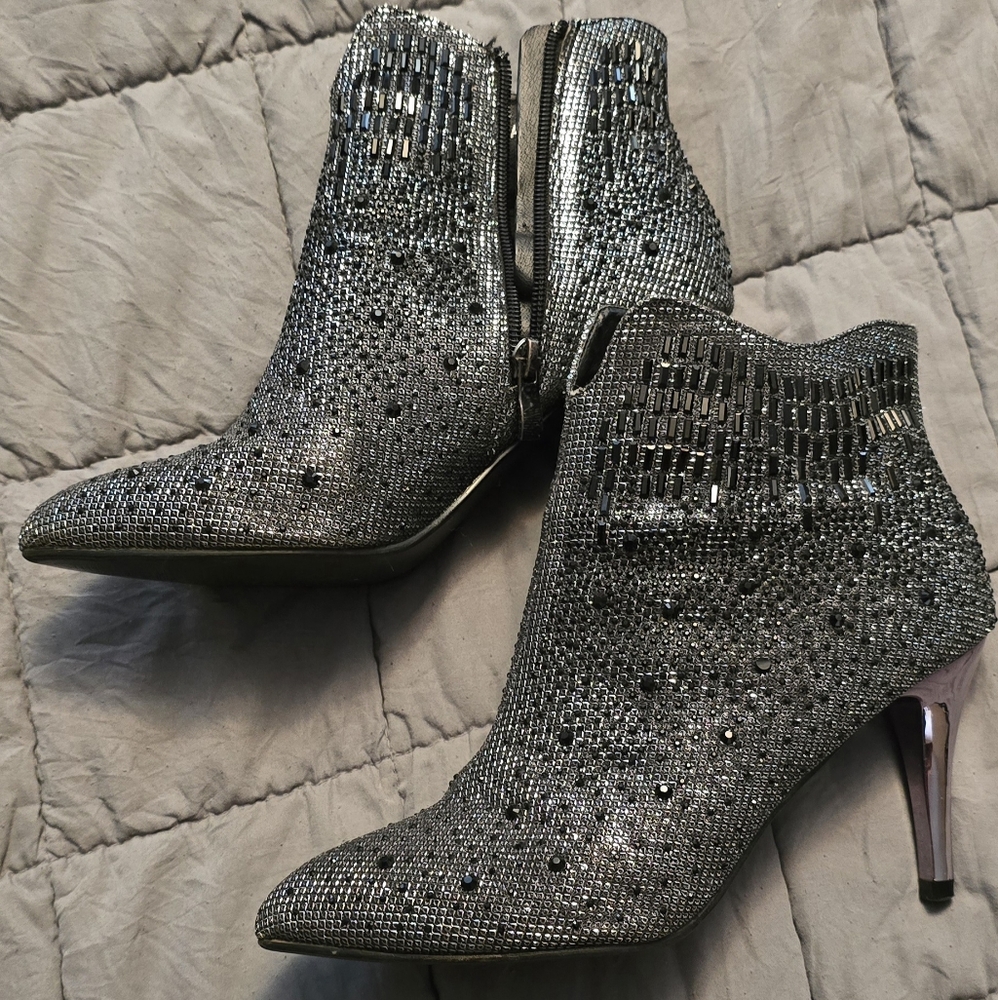 Elegant Sparkle Ankle Boots